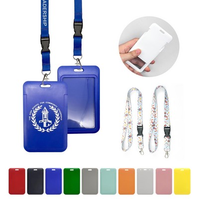 Badge Holder with Breakaway Lanyard Set